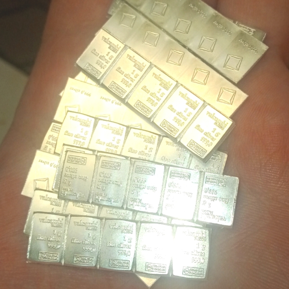 🌟 Collectible Valcambi Suisse Silver Bars Specialty Tear apart bartering silver